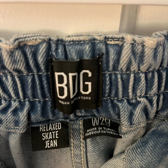 BDG Denim Blue Women's Cargo Jeans - Picture 3 of 3